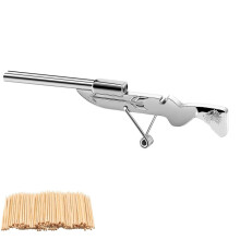 (Silver) Mini shotgun Toothpick Gun - Mini Double-Barrel Toy Shotgun Decompression Toys