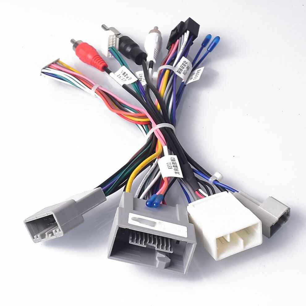 (Cable) Car Radio Stereo Wiring Harness Cable Adapter Android 16Pin Compatible With Honda Civic Crv 2012-2015 Canbus Steering Wheel Control Black 3404205800965