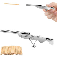 (Gold) Mini shotgun Toothpick Gun - Mini Double-Barrel Toy Shotgun Decompression Toys