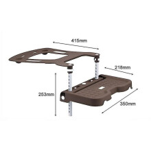 (Brown) Children Car Safety Seat Footrest Foldable Pram Footrest Adjustable Attachment Support Baby Foot Pedal Rest Holder Accessories