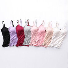 (XL, Green) Women's Camisole Tops With Built-In Bra, Slim Fit Tank Tops