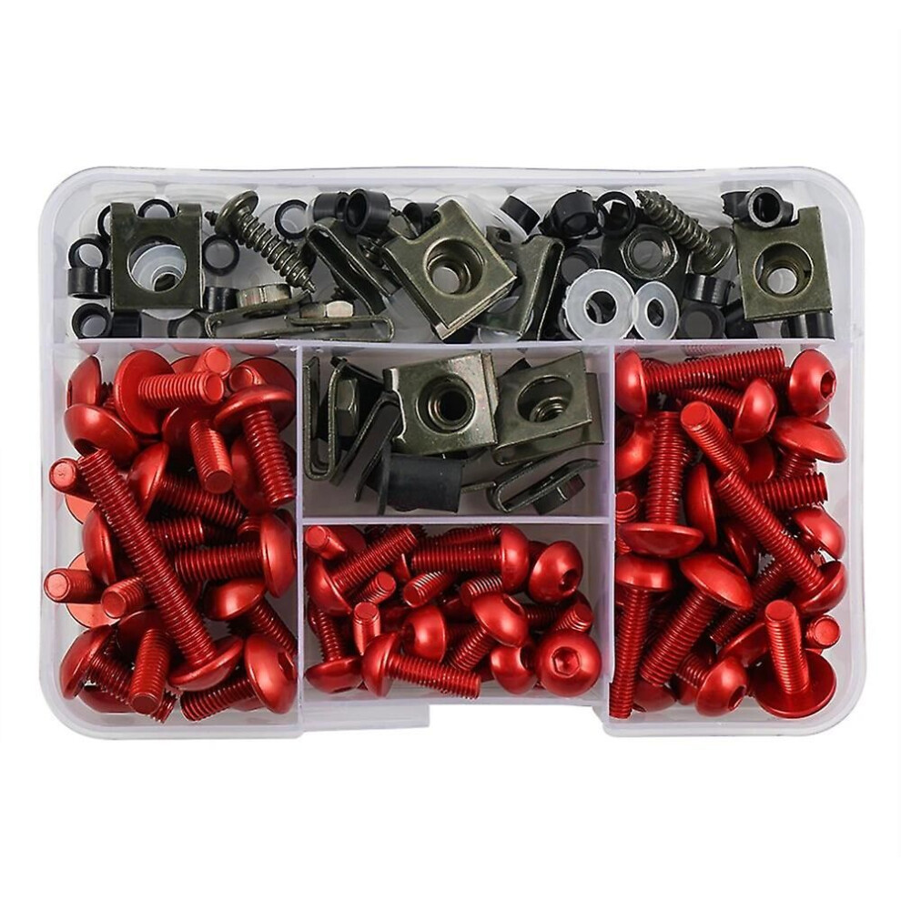(Cn, ) 177Pcs Fairing Bolts Kit Cnc Screws Nut Compatible With Honda Cbr600rr Cbr900rr Cbr929rr Cbr1000rr Cbr 600Rr 900Rr 929Rr 1000Rr 600 F2 F3 F4 Red 3543453133392