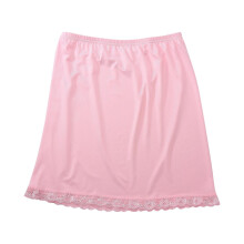 (Pink) Women's Elastic Waist Half Petticoat Skirt - Underskirt - Crinoline