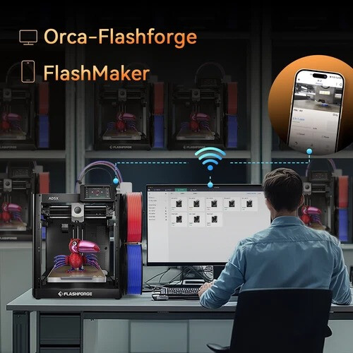 FLASHFORGE AD5X 3D Printers Multi-Color Printing Max 600mm/s High-Speed Core XY 1