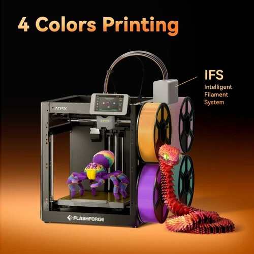 FLASHFORGE AD5X 3D Printers Multi-Color Printing Max 600mm/s High-Speed Core XY 2