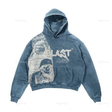 (M, 11) Coats Streetwear Gothic Casual Alphabet Blast Print Pattern Men Clothing Skull Fashion Hoodie Men Harajuku Retro Y2k Hoodie