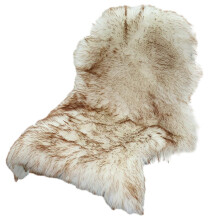 (White Brown) Classic Soft Faux Sheepskin Fur Rug White Fluffy Area Rug Shag Rug Carpets compatible with Bedroom Living Room