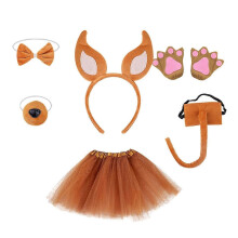 (asfafs) Dog ears and tail set compatible with Halloween cosplay costume