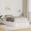 VidaXL vidaXL Bed Frame White 90 x 190 cm Solid Pine Wood 1