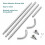 White Shower Curtain Rail/Rod Pole Kit L U Shape 4