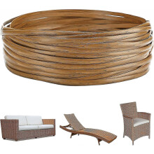 (Wood Grain) Wicker Repair Kit, 37m 120ft, Two-Tone Gradient, Plastic Rattan Material compatible with Patio Chair Repair