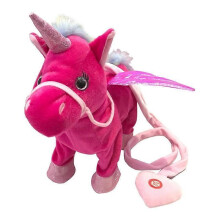 (Rose Red) Electric Walking Unicorn Toy, Dancing/Singing/Shaking, Plush compatible with Kids