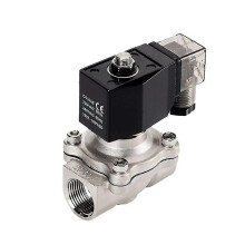 (12VDC NBR-Seal NPT) 3/4" Stainless Steel 220v Water Solenoid Valve Normally Closed Dn20 Waterproof Solenoid Valve3/4"