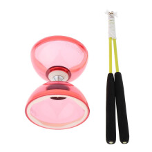 (1 Pc, Red 12cm) 1/2/3/5 Juggling Toys Triple Bearing Diabolo 12cm With Handsticks &