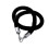 (Black) 1.5m Velvet Rope Crowd Control Stanchion Post Queue Line Barrier 3