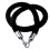 (Black) 1.5m Velvet Rope Crowd Control Stanchion Post Queue Line Barrier 4