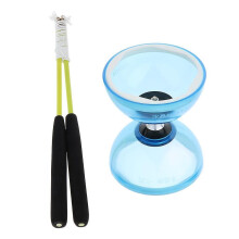 (1 Pc, Blue 12cm) 1/2/3/5 Juggling Toys Triple Bearing Diabolo 12cm With Handsticks &