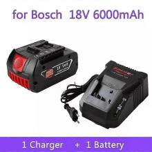 (1B 1C) compatible with BOSCH 18V Original Lithium Battery Replaceable BOSCH Battery Pack 6.0AH Original Tool Rechargeable Battery Ultra long life