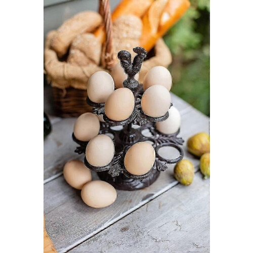 Iron egg rack for kitchen with 12 egg slots 1