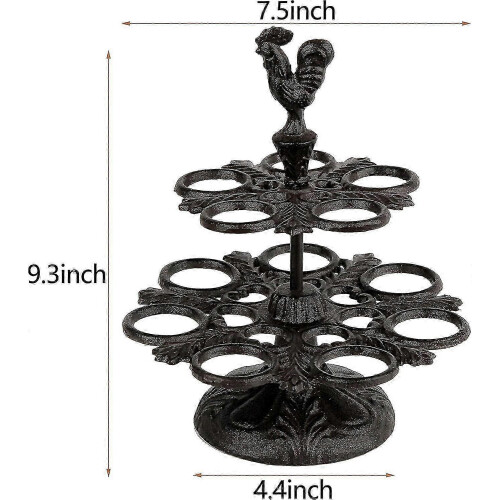 Iron egg rack for kitchen with 12 egg slots 2