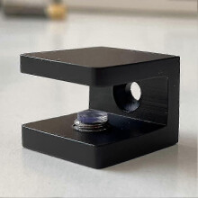 (4, Matzwart) Glasclip - Glasplankbeugel voor 8 mm - 10 mm glas, zonder boren te hoeven bevestigen