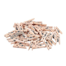 Wooden clothes pegs for photo display - 25mm mini clips 40pcs