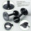 Wardrobe rod bracket with screws, matte black, 32mm, 2 pcs 2
