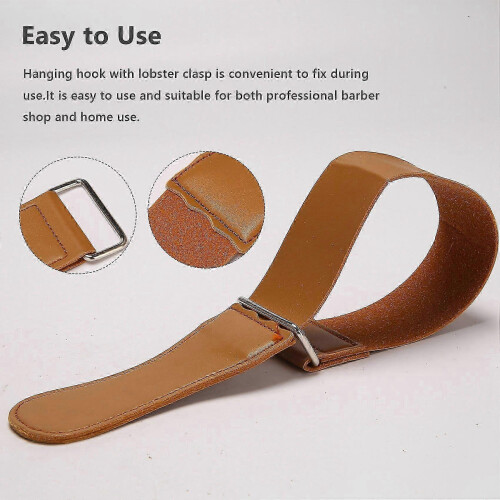 Straight strop for knife sharpener with durable double leather 1