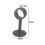 Wardrobe rod bracket with screws, matte black, 32mm, 2 pcs 3
