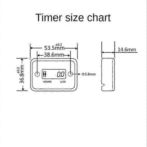 Waterproof hour meter for ATV snowmobile with inductive timer 1