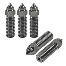 Hogedebiet extruder nozzles voor 3D-printer, 5 stuks, K1 gehard staal, 0,4 mm
