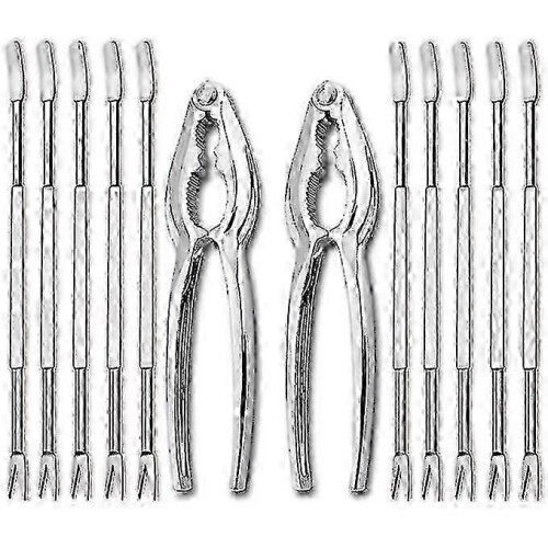 Lobster tools set with 2 crackers and 10 seafood forks 1
