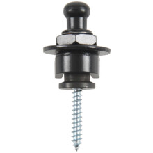 Secure strap lock for electric guitar bass round head design