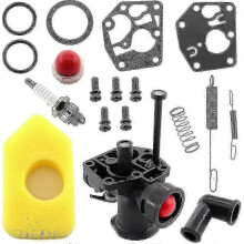 Briggs Stratton Lawn Mower Carburetor Kit 499809 with Filter 698369, Regulator & Diaphragm