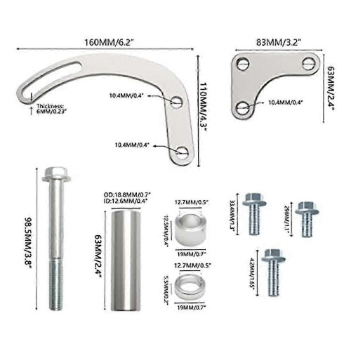 Adjustable pump bracket for 350 Small Block LWP long water pump 2