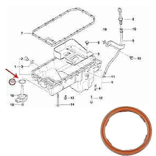 Oil level sensor O-ring for E31 E39 E46 E65 323I Z8 12611744292 1