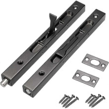 Concealed bolt for double doors, 2pcs flush door latch set