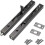 Concealed bolt for double doors, 2pcs flush door latch set 1