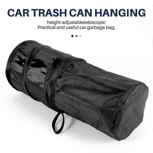 Portable garbage bin for car with collapsible and waterproof features 1