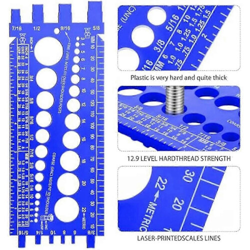 Bolt thread checker for accurate nut and bolt identification 1