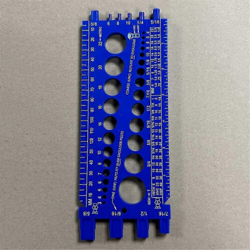 Bolt thread checker for accurate nut and bolt identification 2
