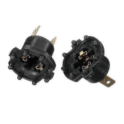 H7 Headlight Globe Socket Bracket for Mazda 323 - Black Holder Set 1