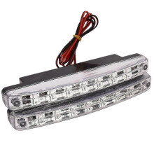 Dagrijverlichting voor auto's, 8 superwitte LED's, universeel, 12V DC