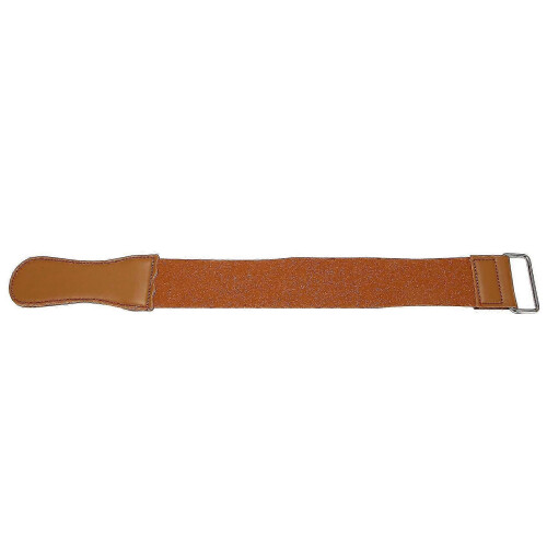 Straight strop for knife sharpener with durable double leather