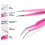 False lash tweezers, 2-piece stainless steel professional tools 3