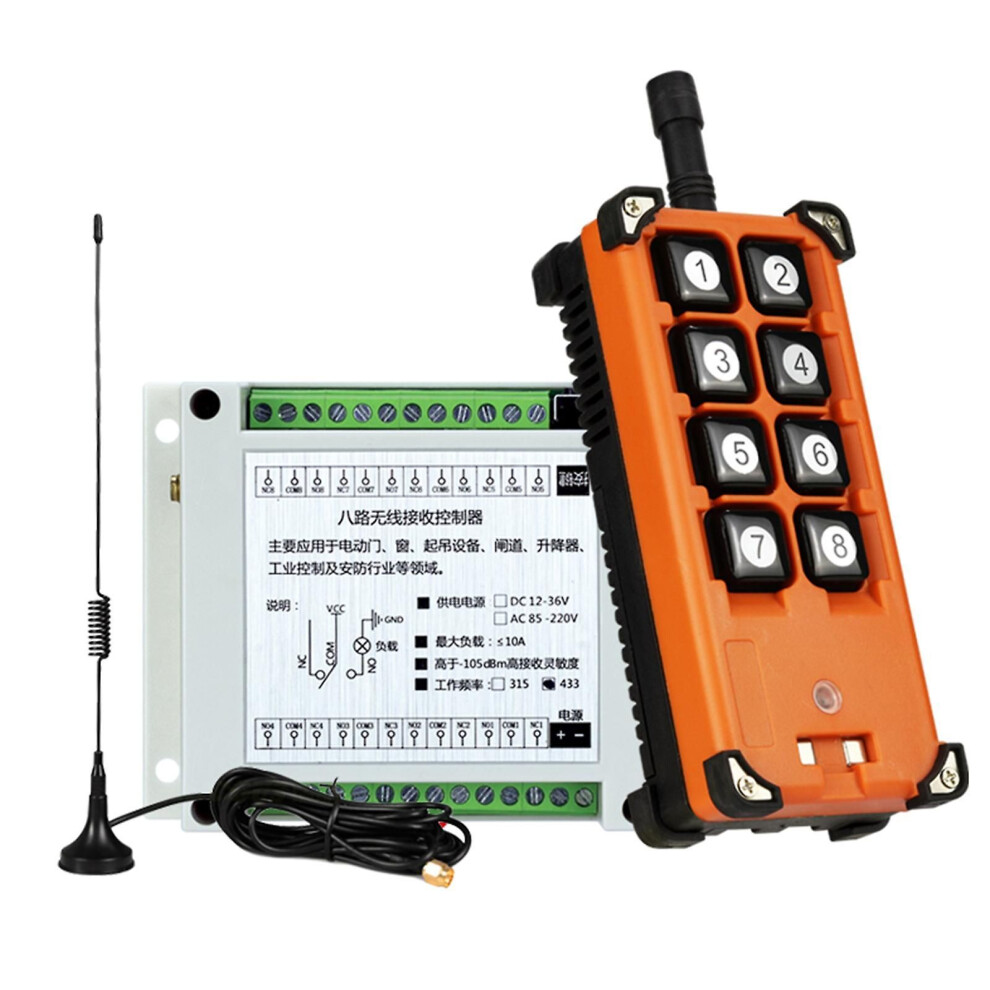 (315Mhz) Industrial Remote Controller Switches Radio Control 8 Channels Ac220v-380V 3500373696529