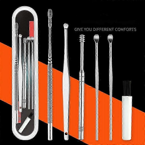 Ear cleaning tool set 6pcs ear wax remover curette kit 2