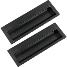Poignées encastrées pour porte de placard - Lot de 2 poignées invisibles en forme de coquillage 47 x 15 mm