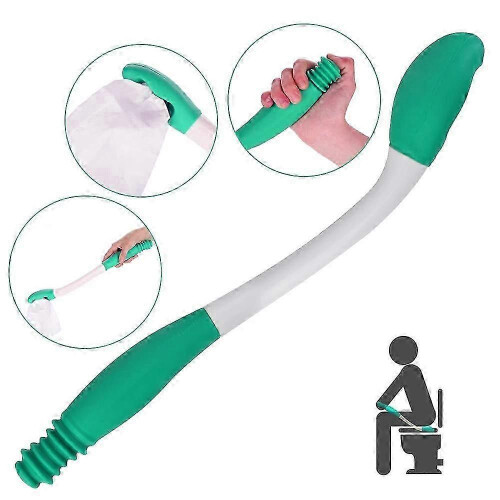 Self assist toilet aid for disabled with tissue grip
