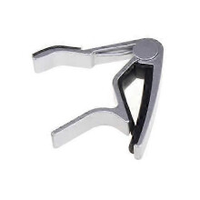Acoustic guitar capo for folk music - Silver with trigger mechanism